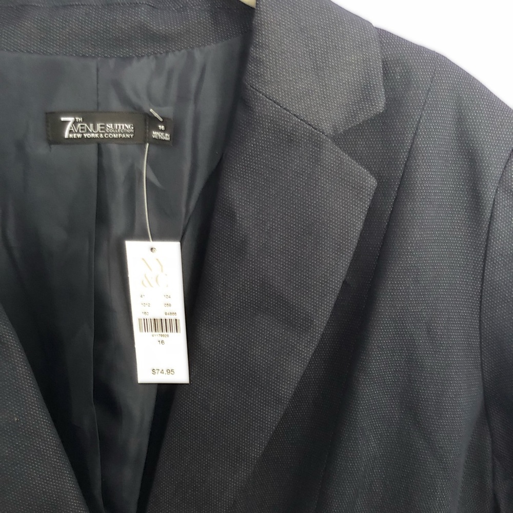NY&Co Navy Blue Suit Coat - Size 16, NWT